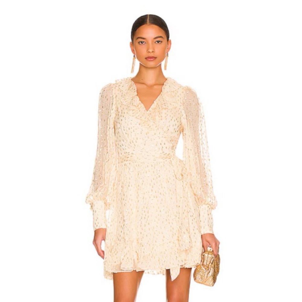 Zimmermann Polka Dot Wrap Mini Dress